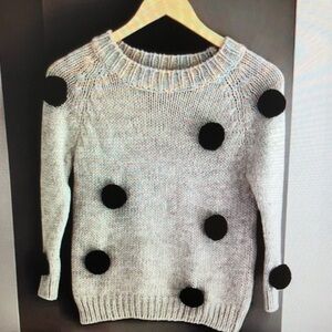 Gray Sweater with Black Accents